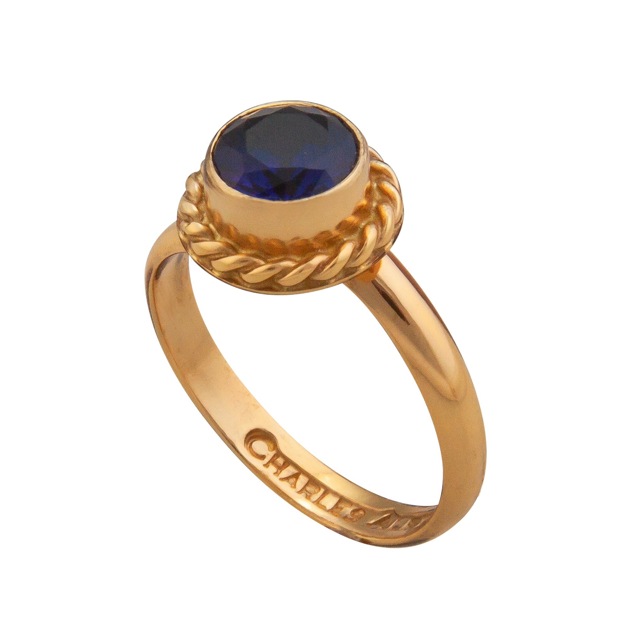 Alchemia Lab Sapphire Rope Ring | Charles Albert Jewelry