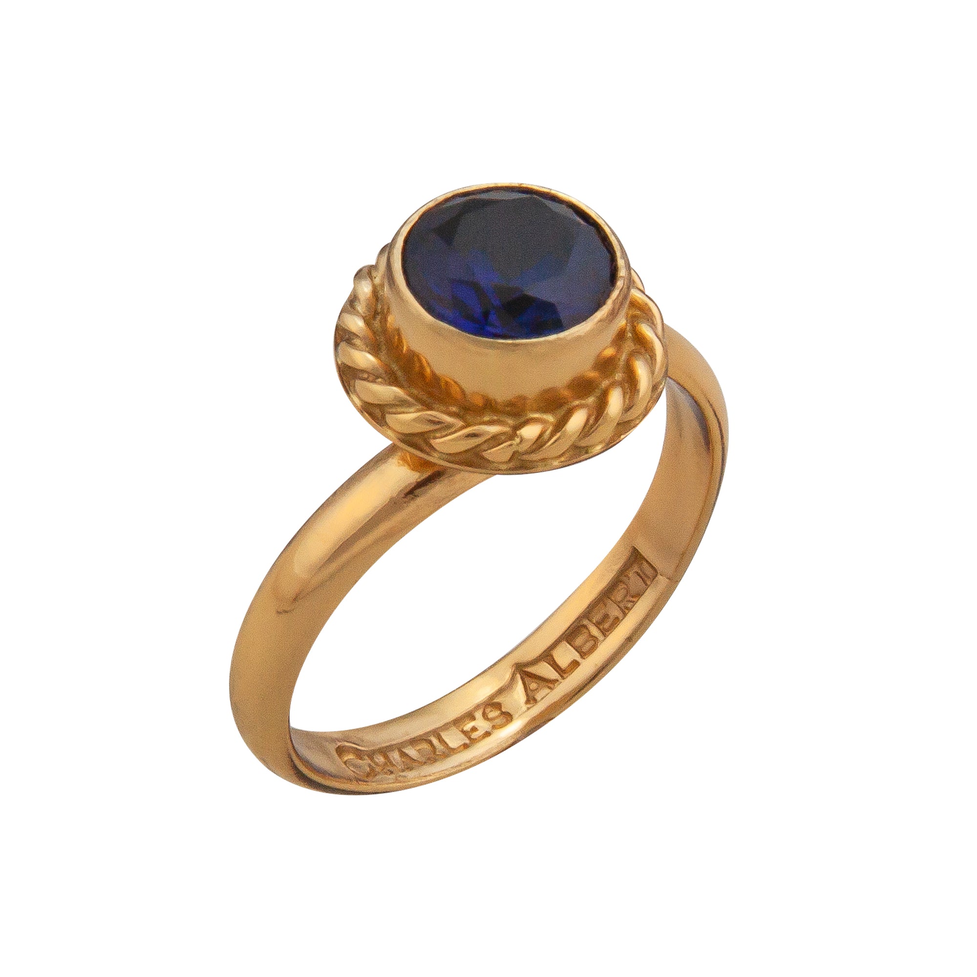 Alchemia Lab Sapphire Rope Ring | Charles Albert Jewelry