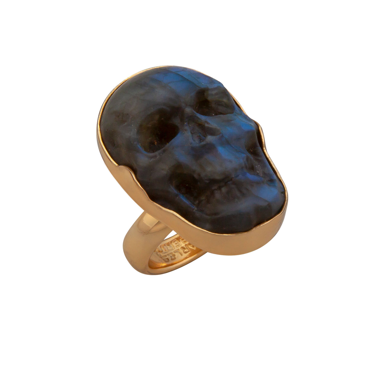 Alchemia Labradorite Skull Adjustable Ring- Small | Charles Albert Jewelry