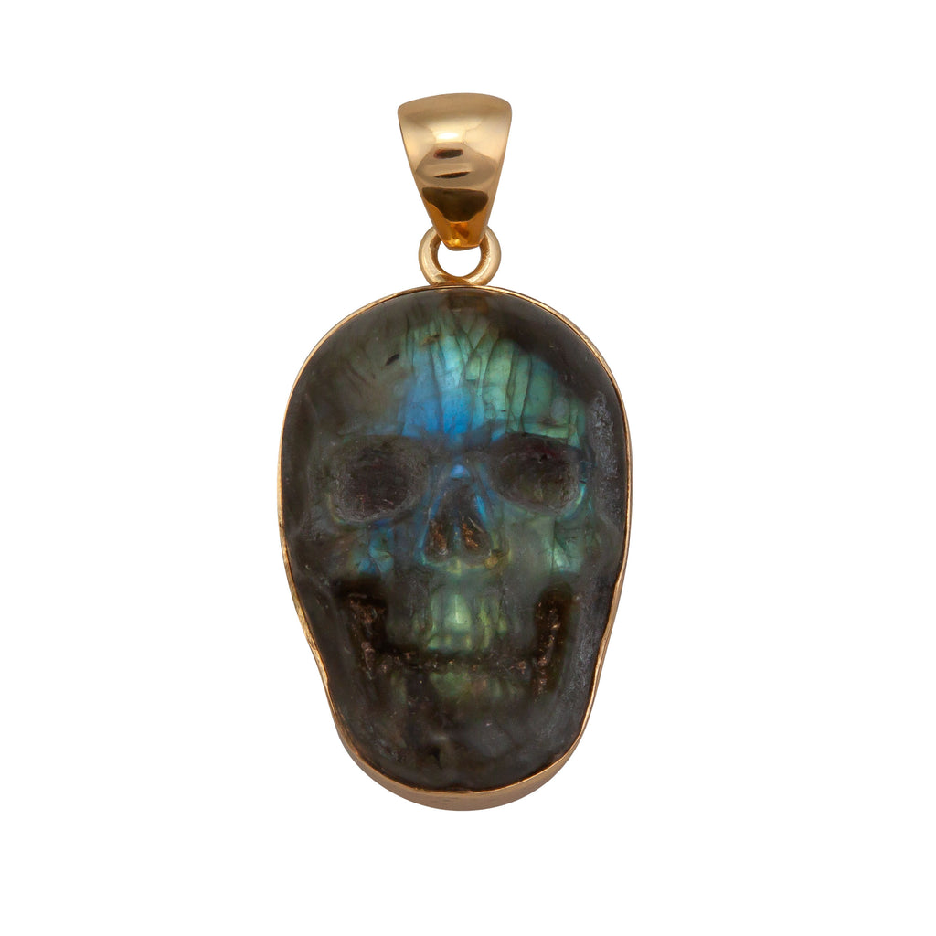 Skull Labradorite Statement Ring-Alchemia outlet