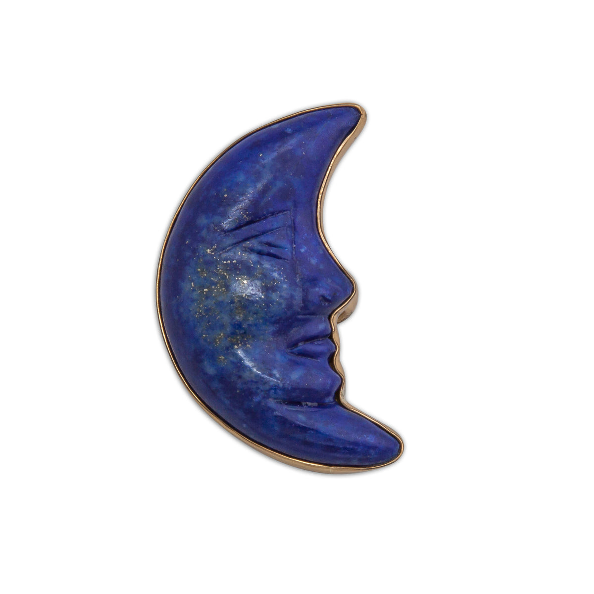 Alchemia Lapis Lazuli Crescent Moon Adjustable Ring | Charles Albert Jewelry