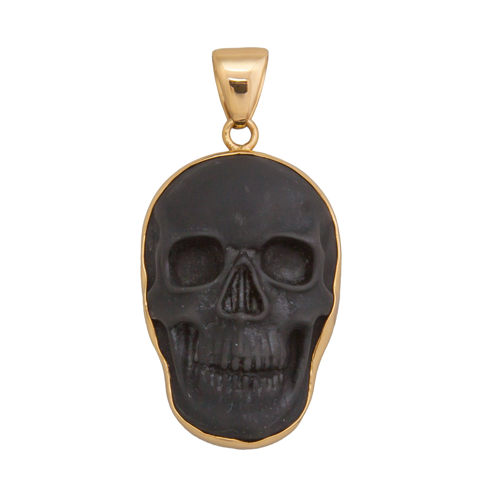Alchemia Large Obsidian Skull Pendant | Charles Albert Jewelry