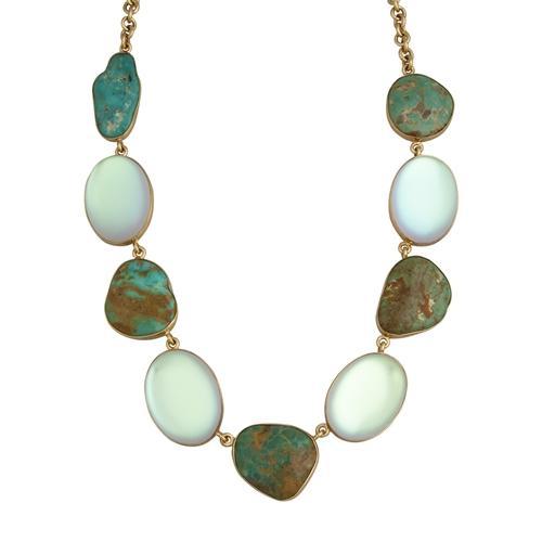 Alchemia Luminite &amp; Campo Frio Turquoise Necklace | Charles Albert Jewelry