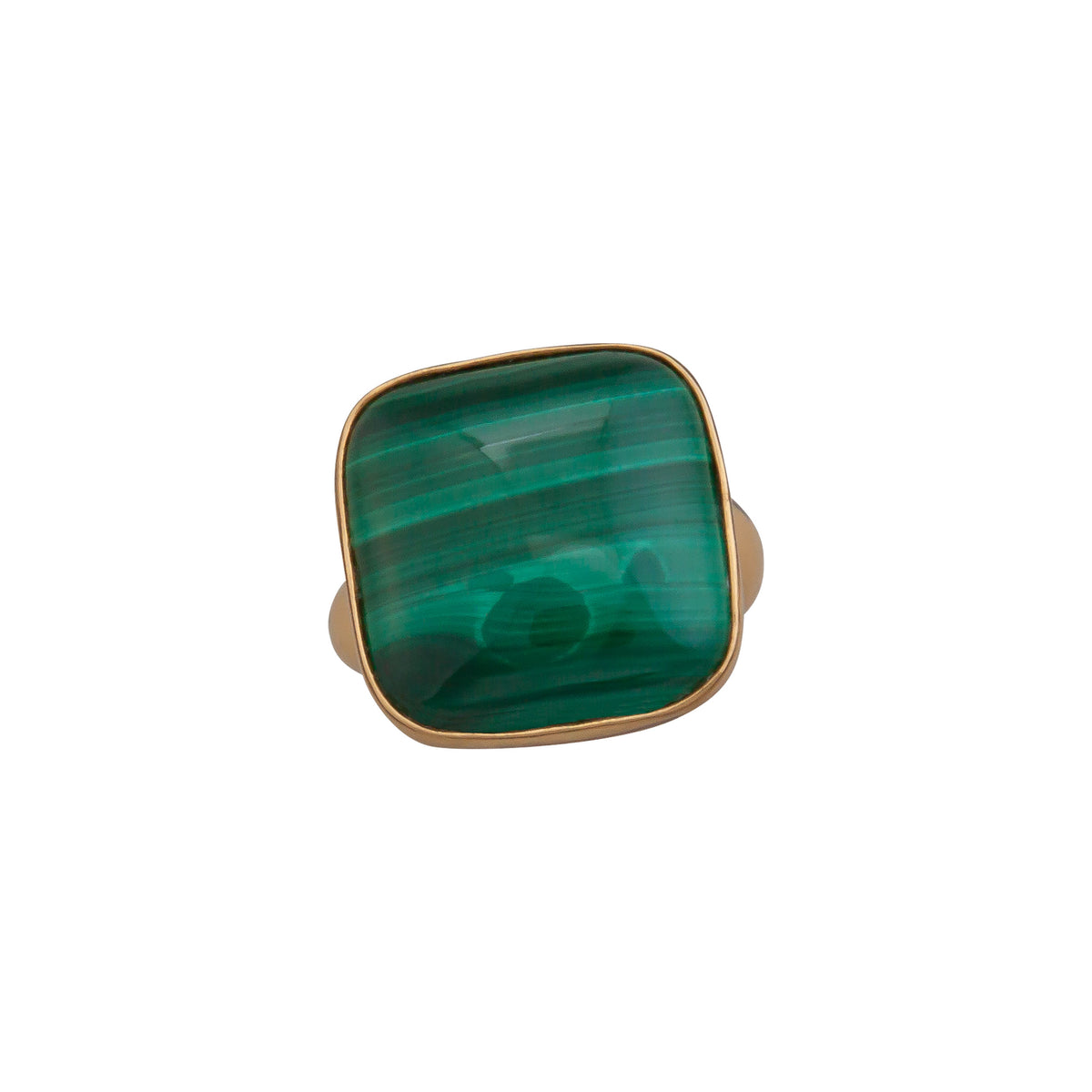 Alchemia Malachite Adjustable Square Ring | Charles Albert Jewelry