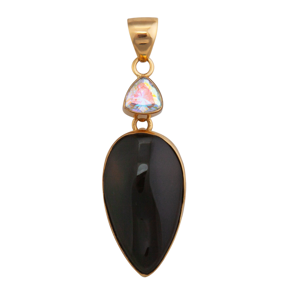 Alchemia Mercury Mist and Onyx Double Pendant | Charles Albert Jewelry