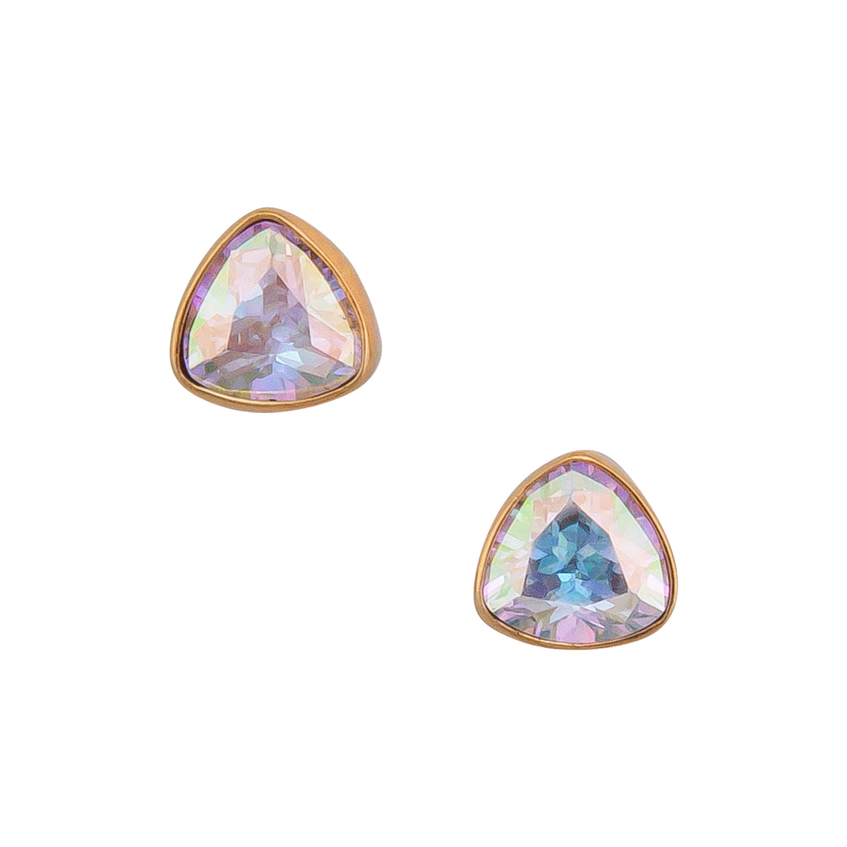 Alchemia Mercury Mist Trillion Post Earrings | Charles Albert Jewelry