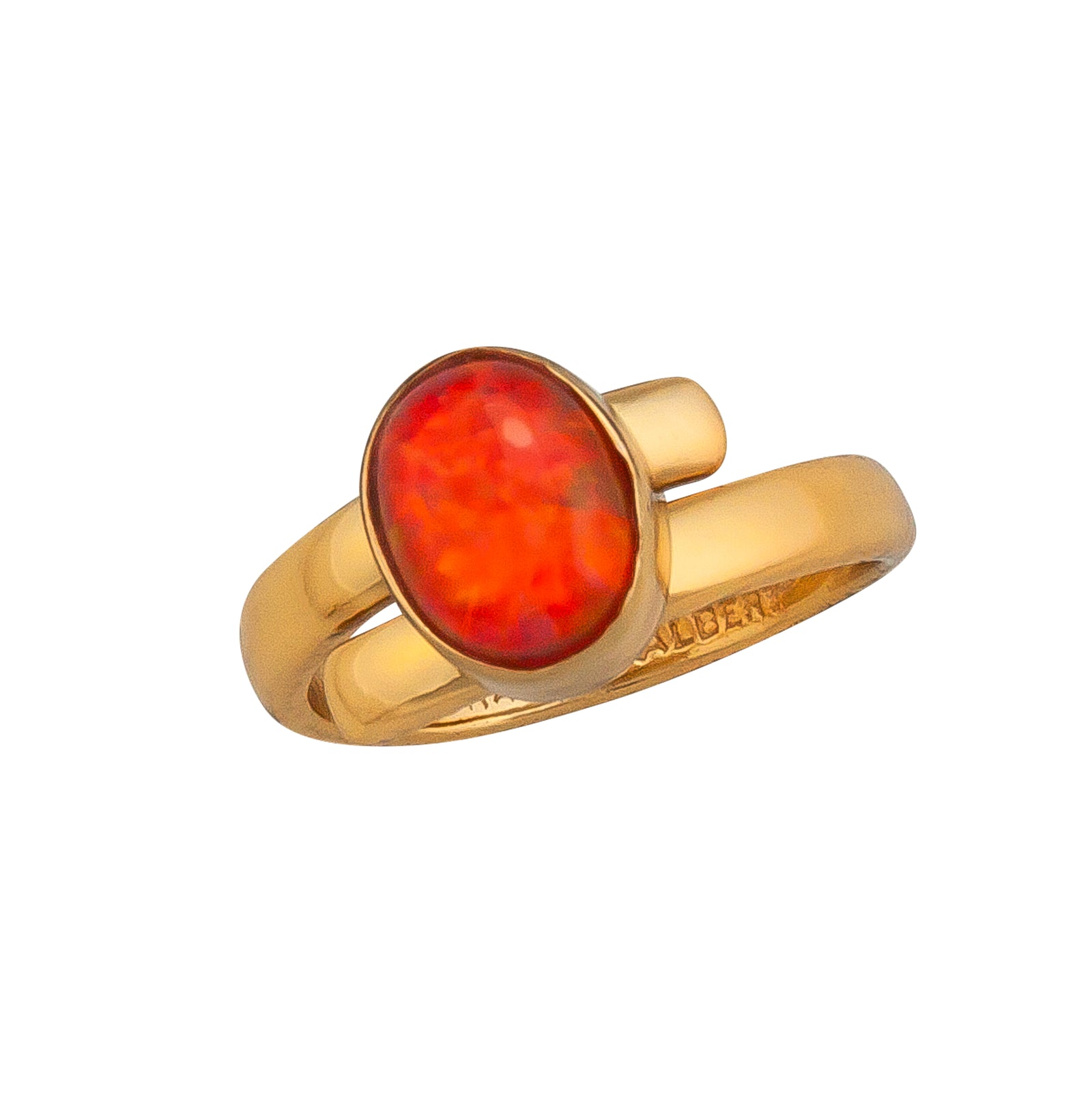 Alchemia Multi Colored Synthetic Opal Adjustable Ring - Fire Red | Charles Albert Jewelry