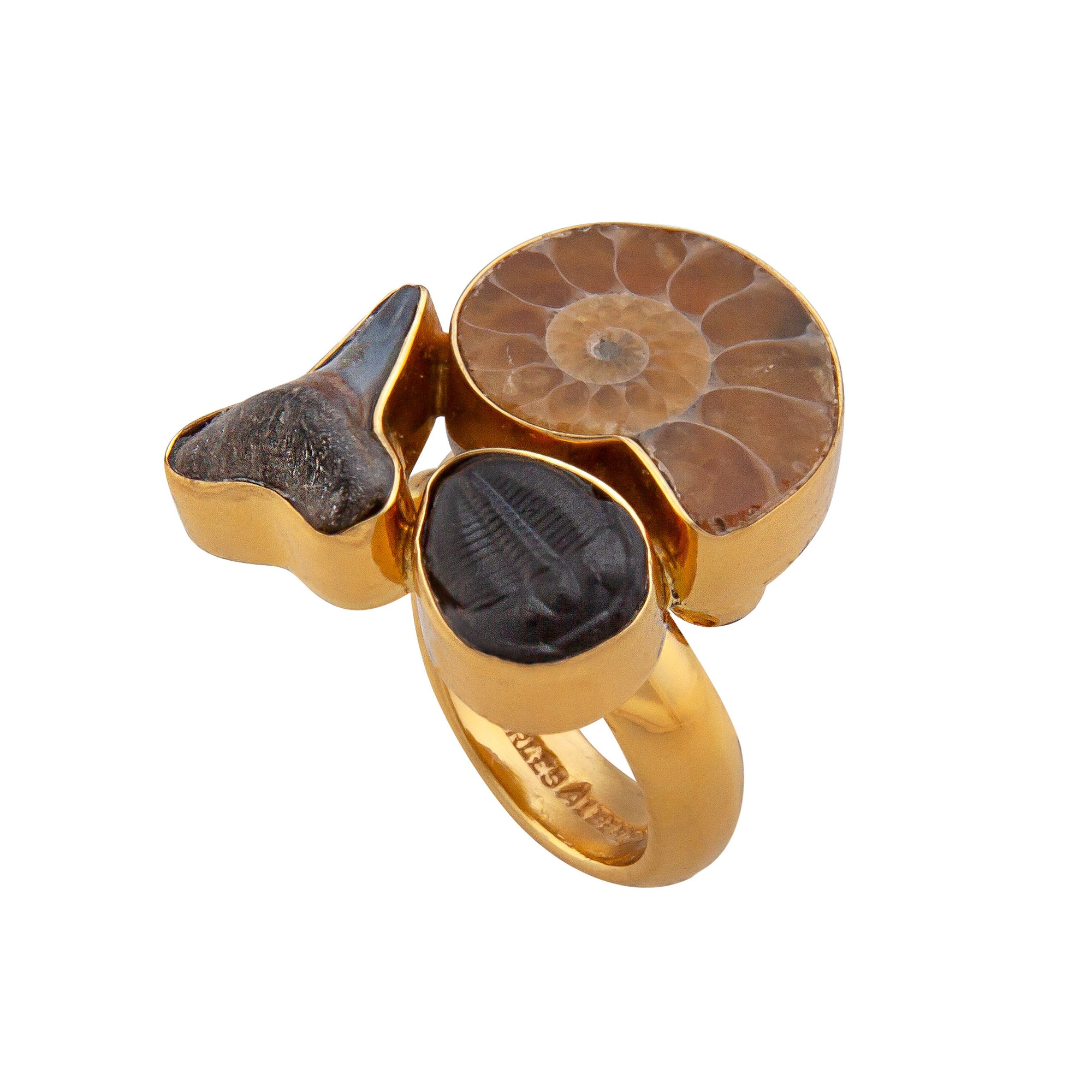 Alchemia Multi Fossil Adjustable Ring | Charles Albert Jewelry