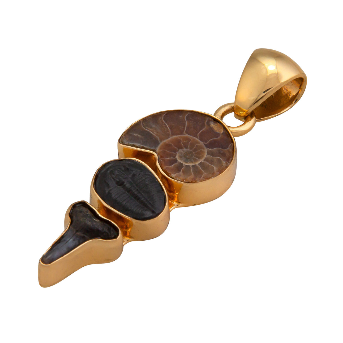 Alchemia Multi Fossil Triple Pendant | Charles Albert Jewelry