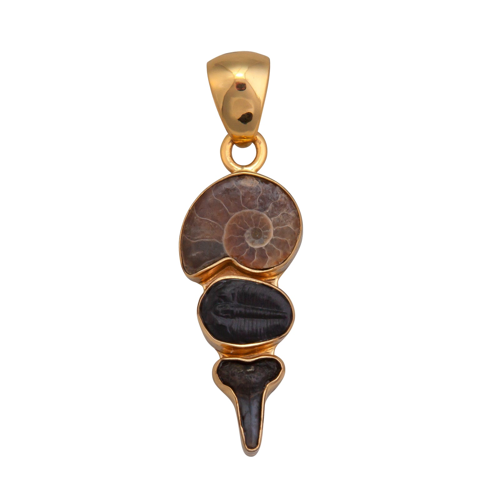 Alchemia Multi Fossil Triple Pendant | Charles Albert Jewelry