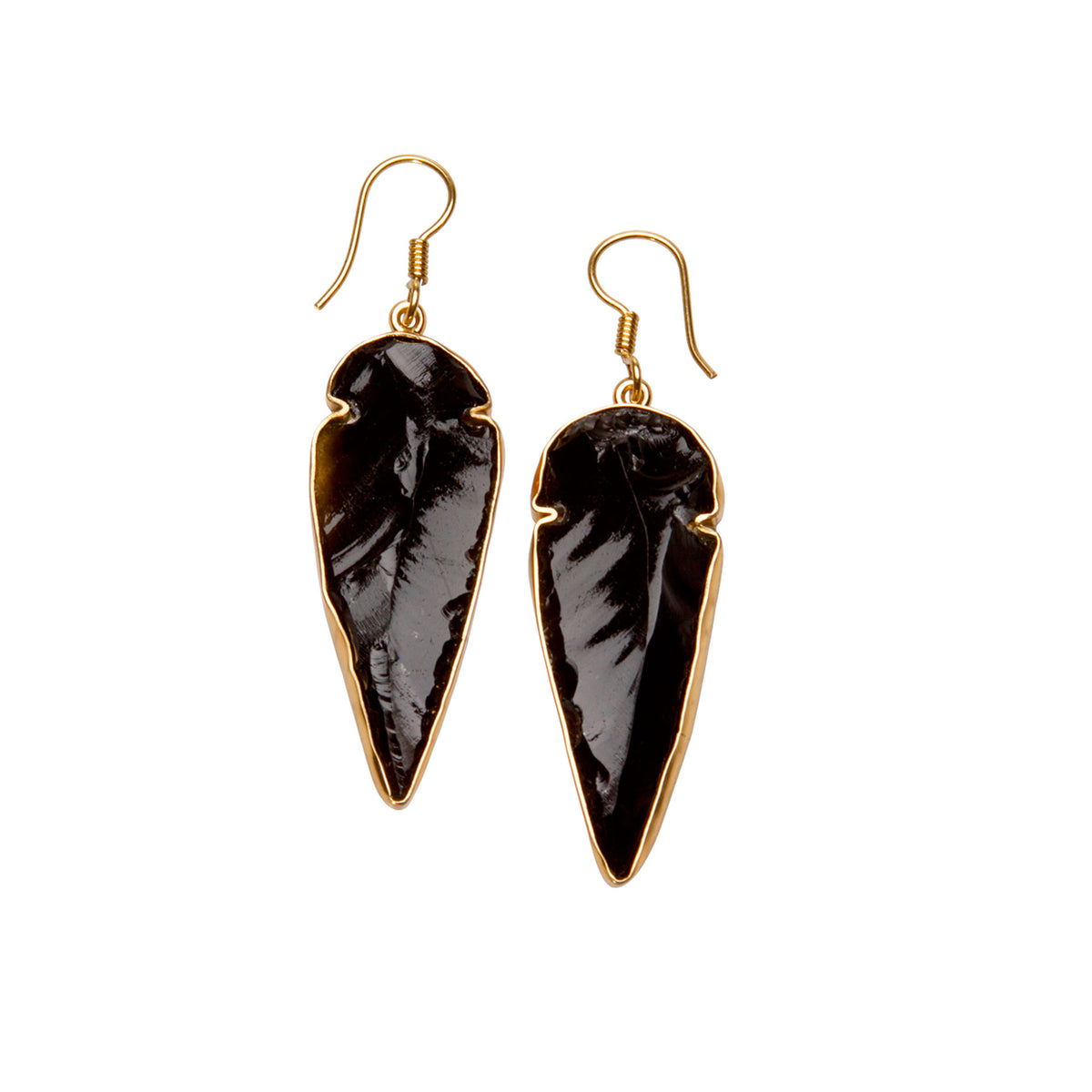 Alchemia Obsidian Arrowhead Drop Earrings | Charles Albert Jewelry