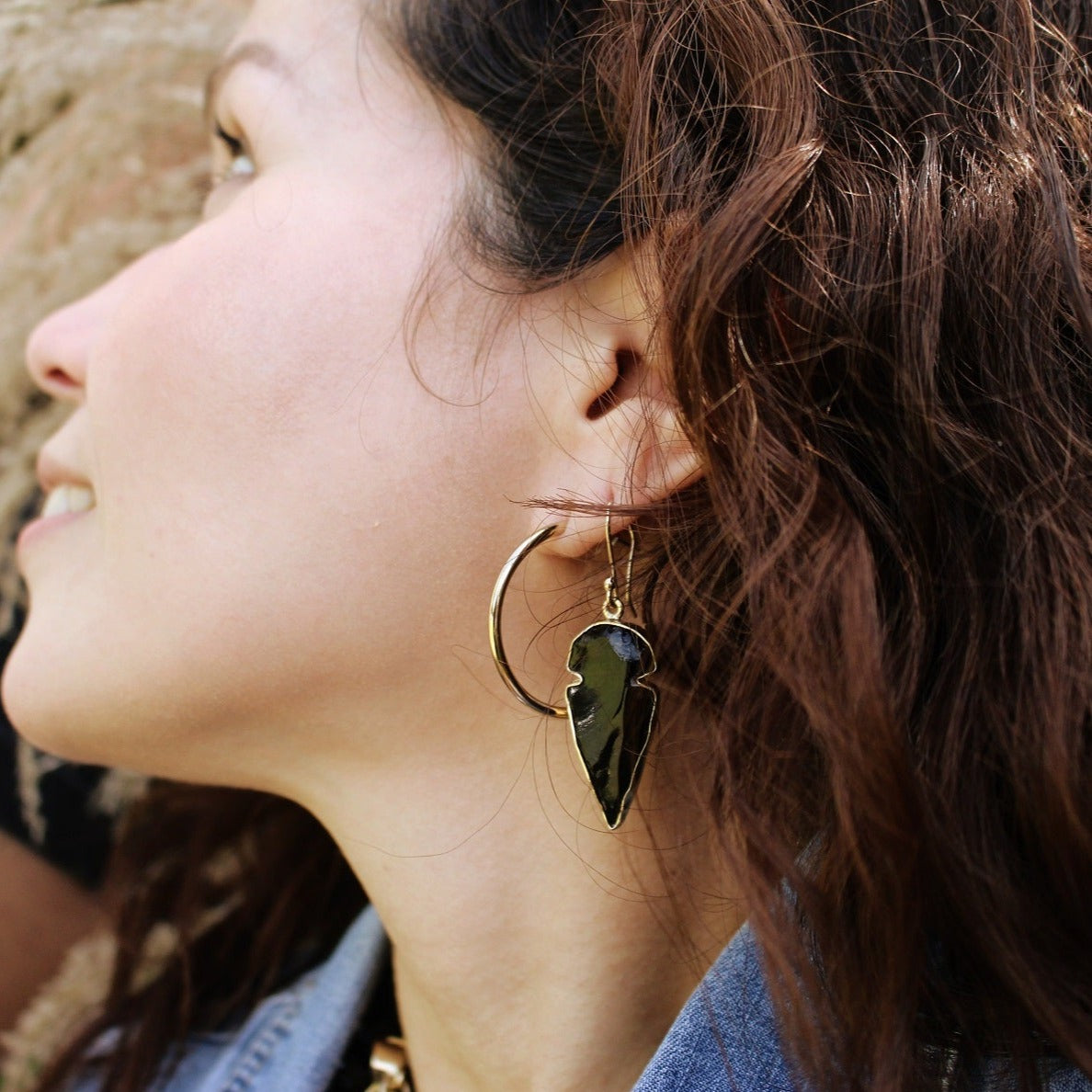 Alchemia Obsidian Arrowhead Drop Earrings | Charles Albert Jewelry
