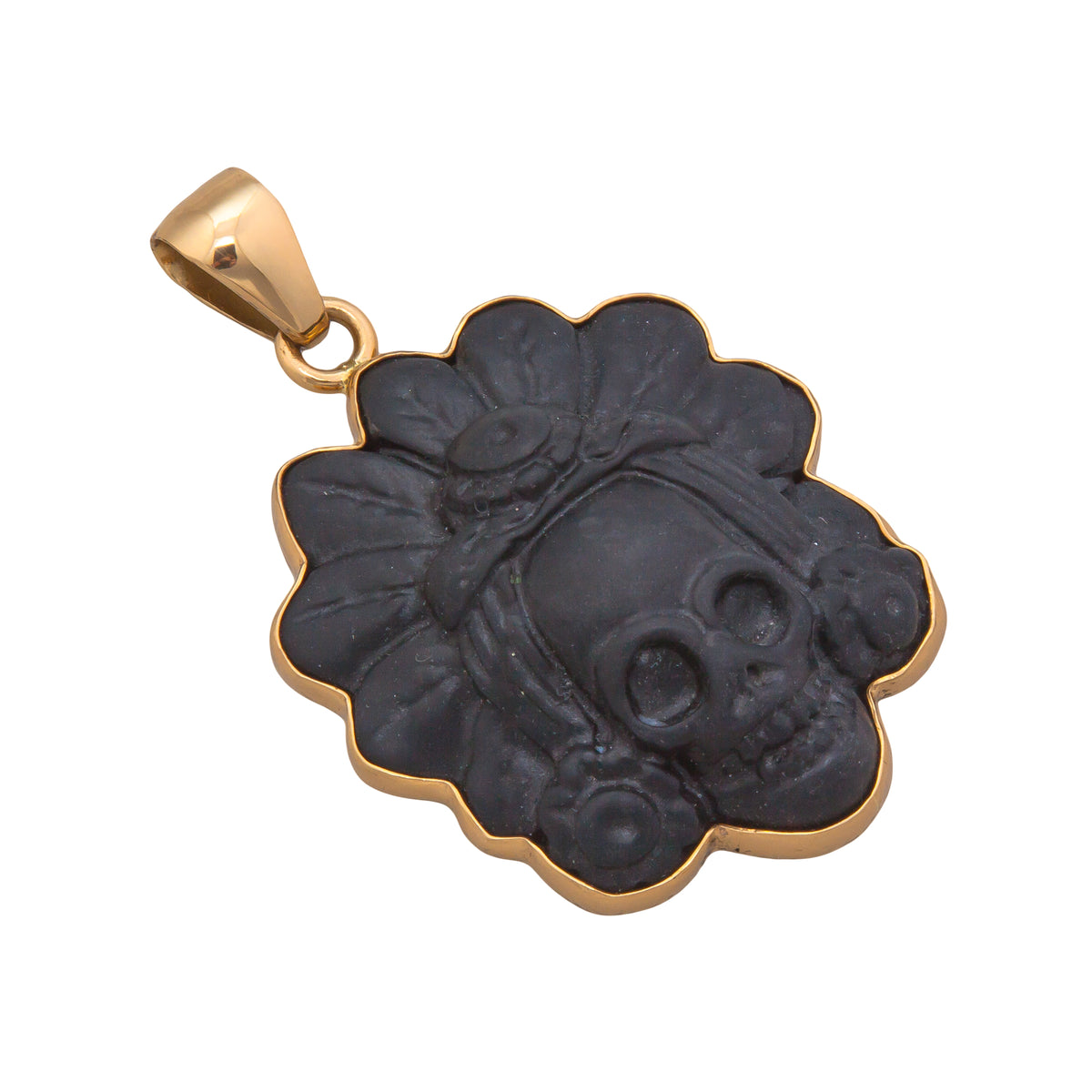Alchemia Obsidian Skull Pendant | Charles Albert Jewelry