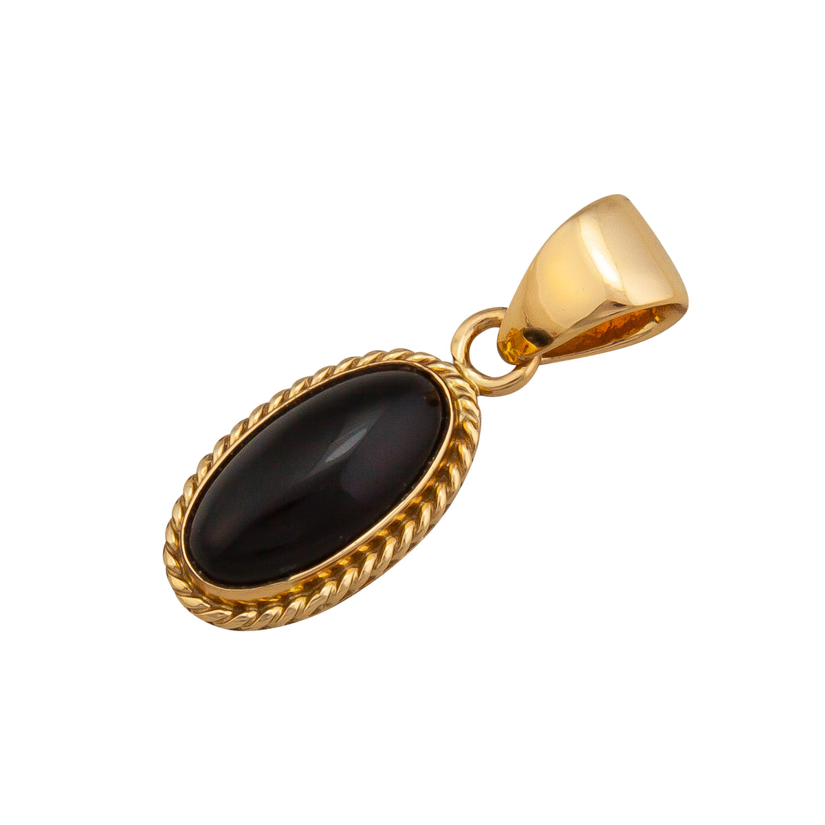 Alchemia Onyx Mini Rope Oval Pendant | Charles Albert Jewelry