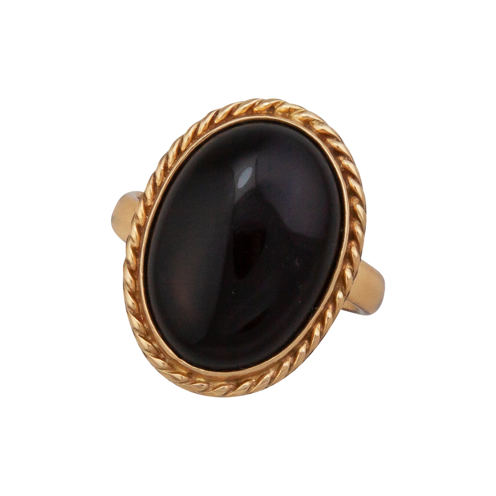 Alchemia Onyx Oval Rope Adjustable Ring | Charles Albert Jewelry