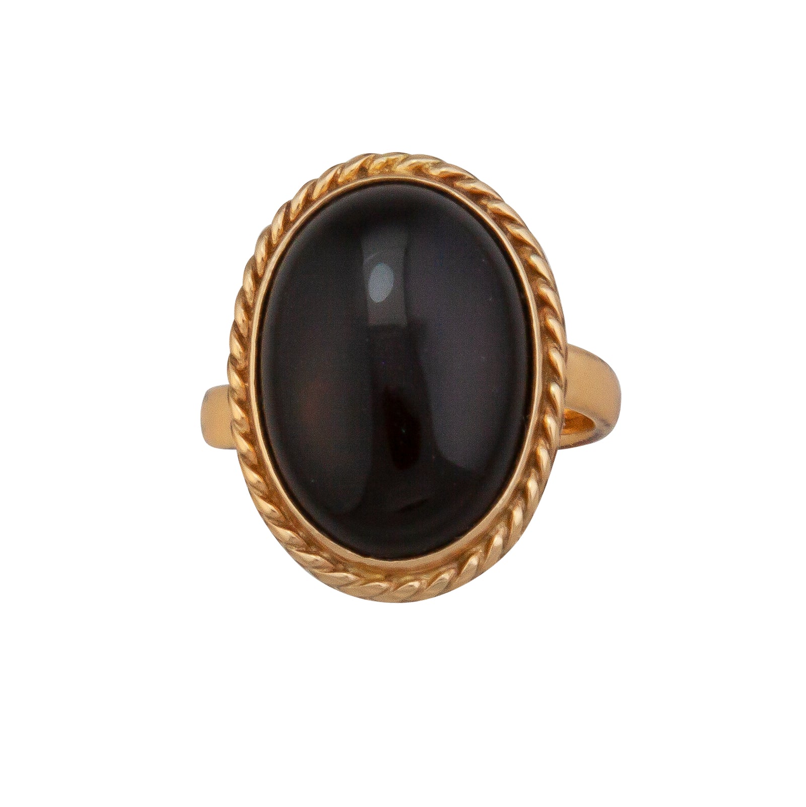 Alchemia Onyx Oval Rope Adjustable Ring | Charles Albert Jewelry