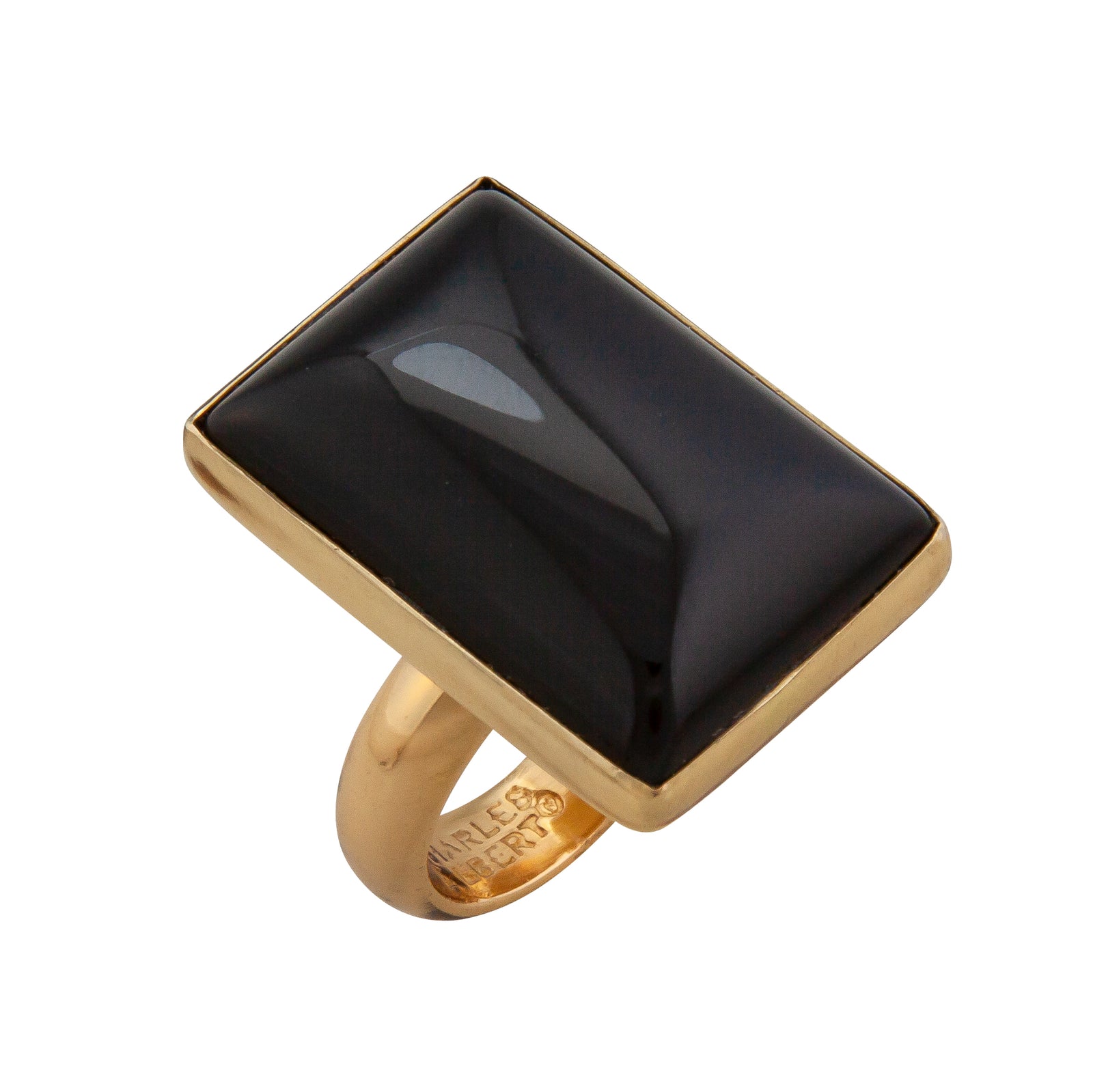 Alchemia Onyx Rectangle Adjustable Ring | Charles Albert Jewelry