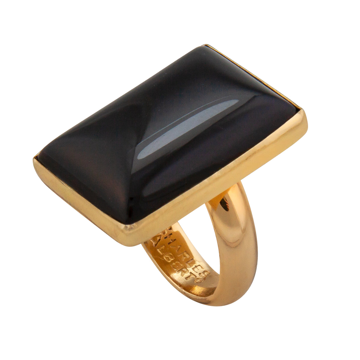 Alchemia Onyx Rectangle Adjustable Ring | Charles Albert Jewelry