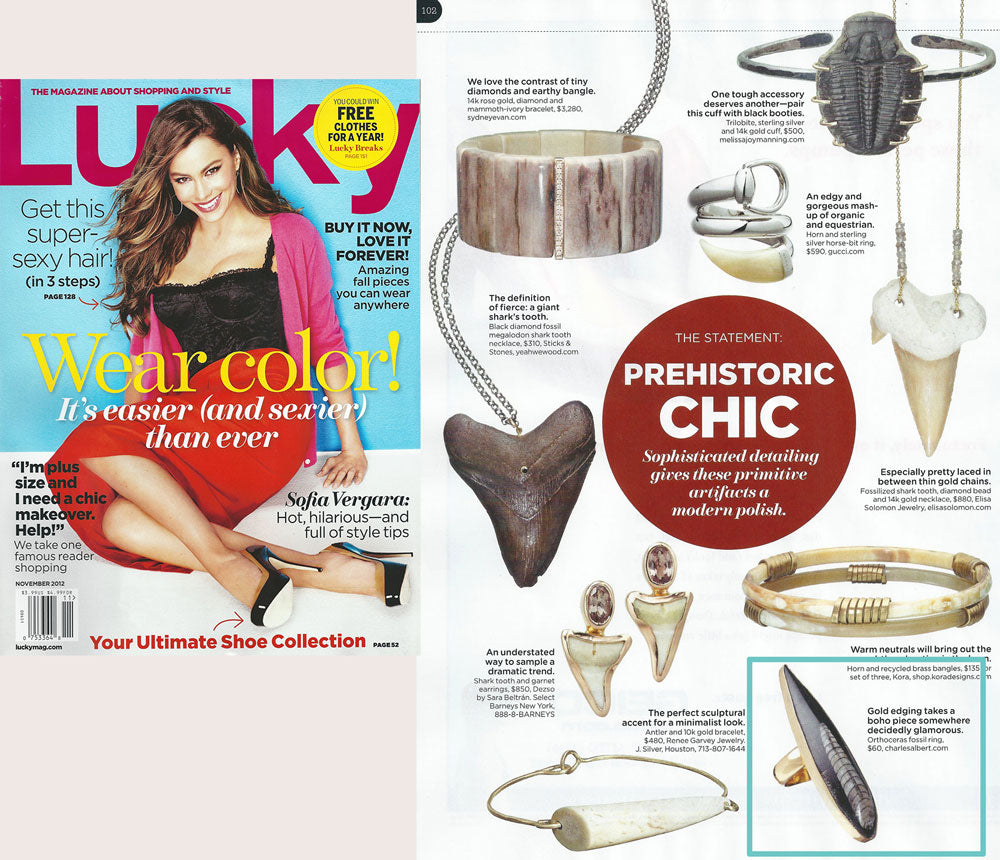 Charles Albert Alchemia Orthoceras Ring - Lucky Magazine November 2012