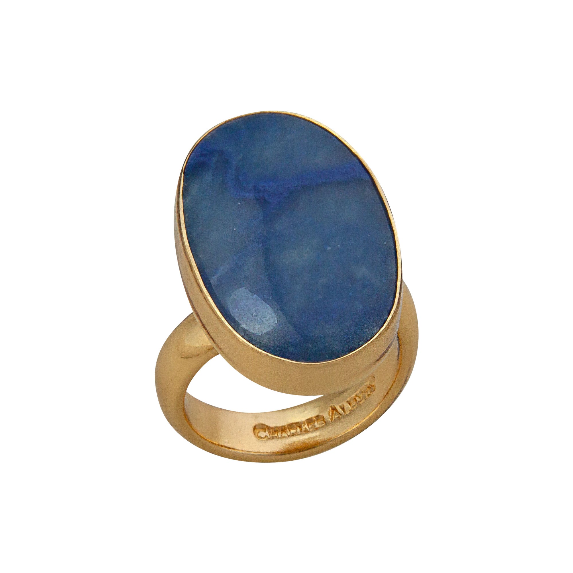 Alchemia Oval Blue Aventurine Adjustable Ring | Charles Albert Jewelry