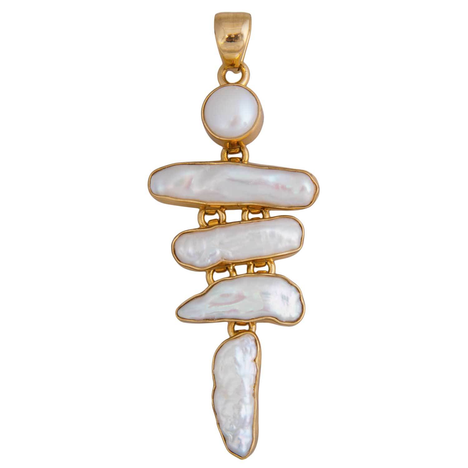Alchemia Pearl & Biwa Pearl Pendant | Charles Albert Jewelry