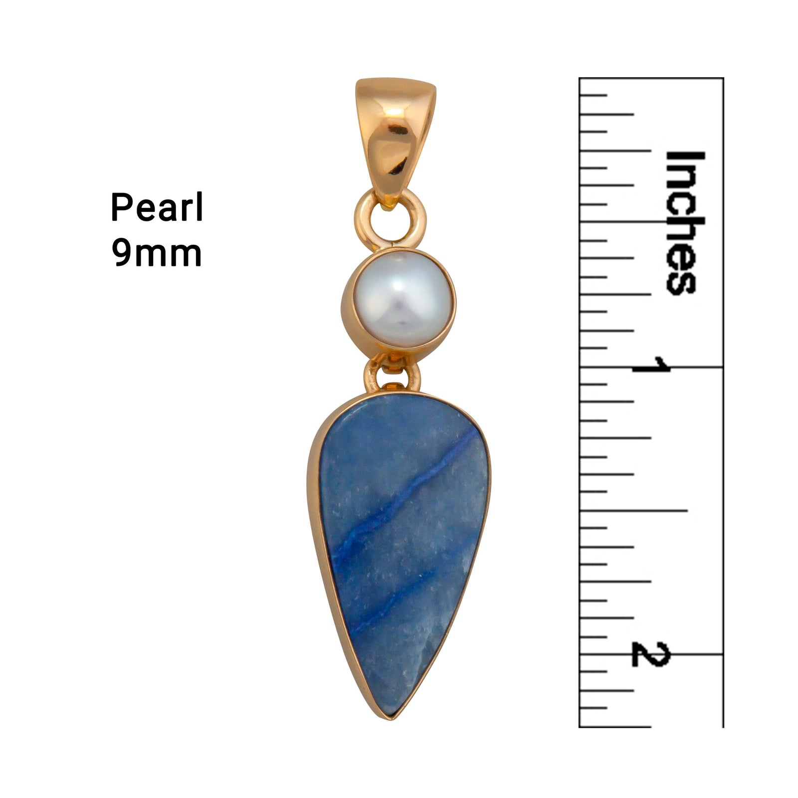 Alchemia Pearl & Blue Aventurine Pendant | Charles Albert Jewelry