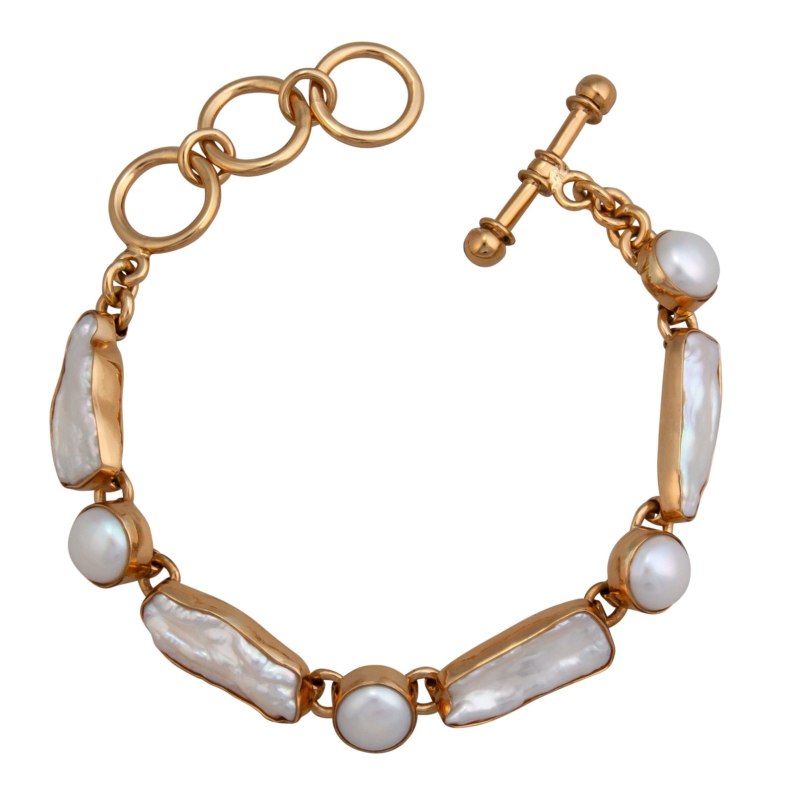 Alchemia Pearl and Biwa Pearl Bracelet | Charles Albert Jewelry