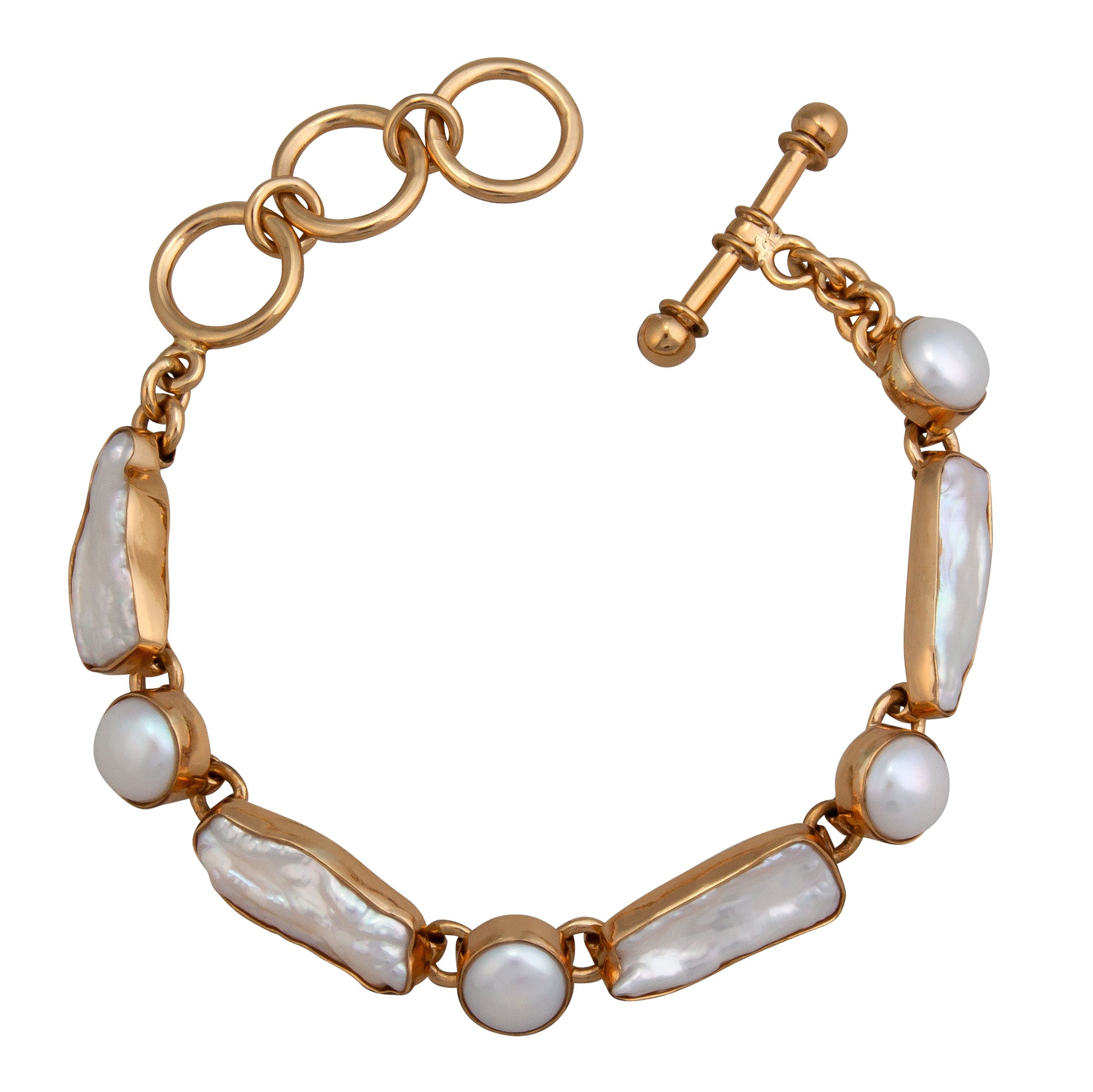 Alchemia Pearl and Biwa Pearl Bracelet | Charles Albert Jewelry