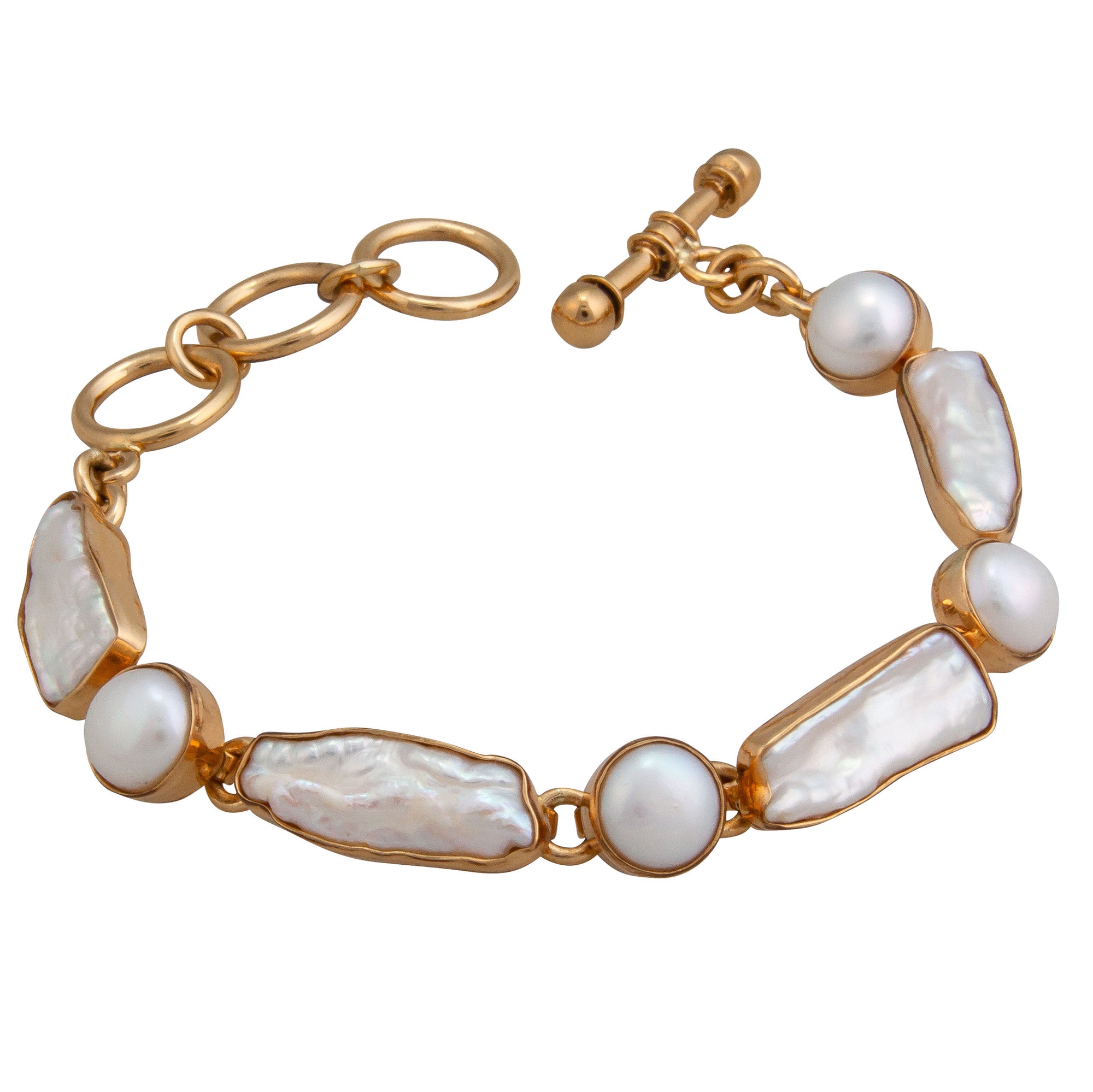 Alchemia Pearl and Biwa Pearl Bracelet | Charles Albert Jewelry