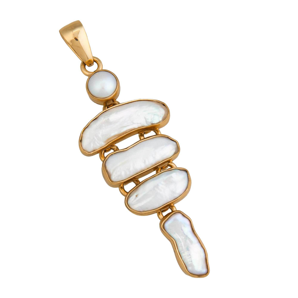 Alchemia Pearl & Biwa Pearl Pendant | Charles Albert Jewelry