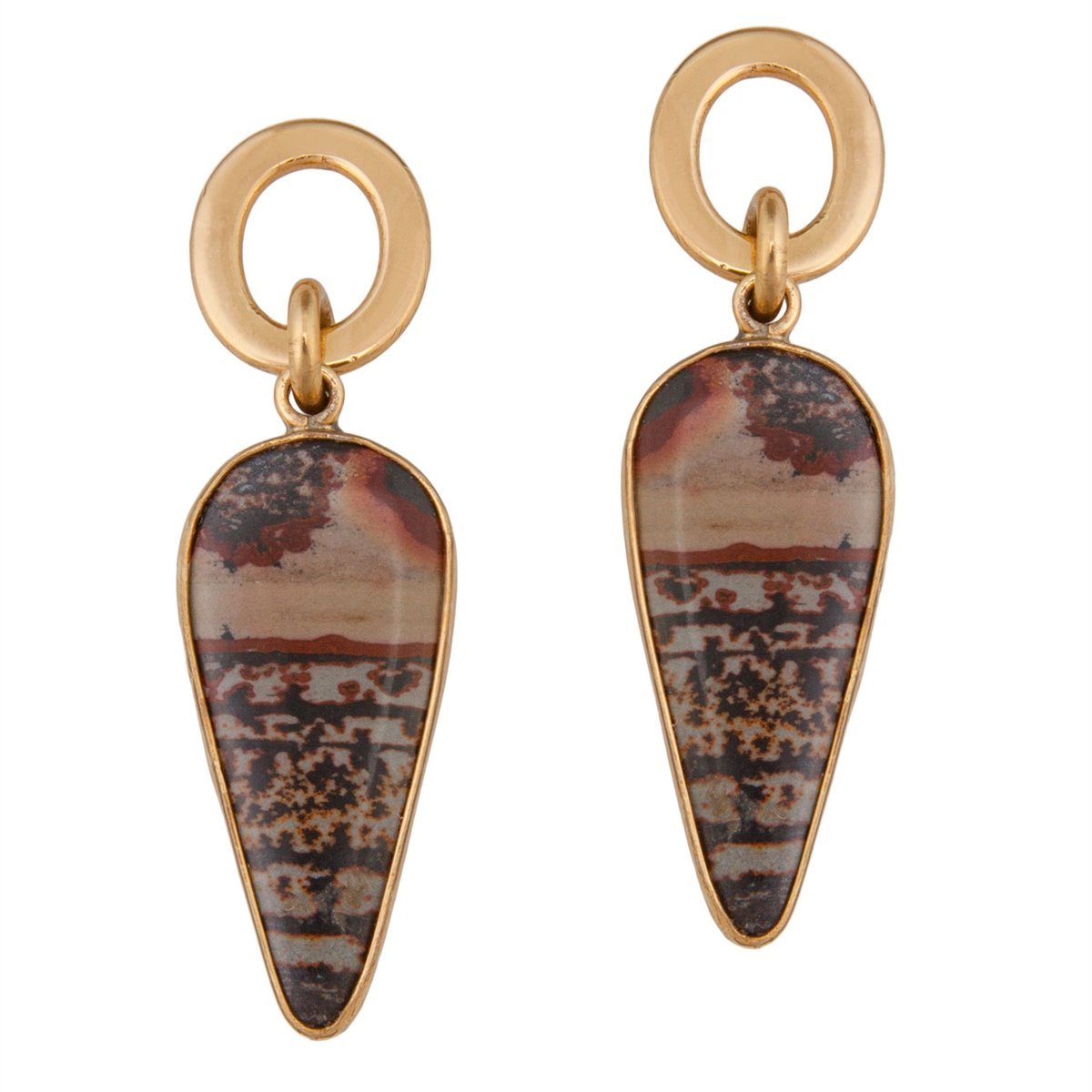 Alchemia Printed Stone Post Earrings | Charles Albert Jewelry