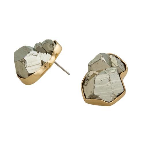 Alchemia Pyrite Post Earrings | Charles Albert Jewelry