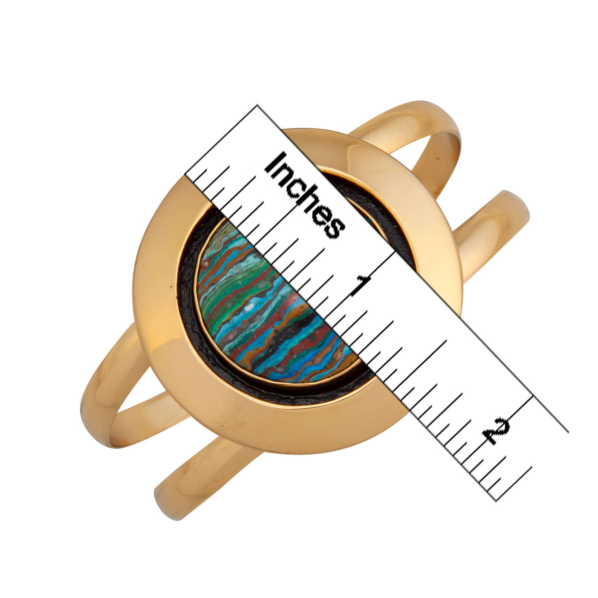 Alchemia Rainbow Calsilica Multi Band Cuff | Charles Albert Jewelry