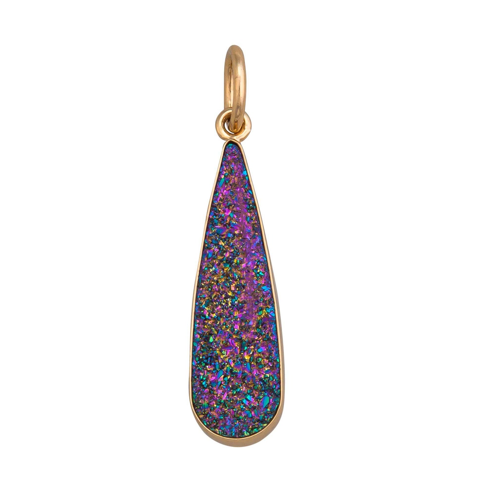 Alchemia Rainbow Druzy Teardrop Pendant | Charles Albert Jewelry
