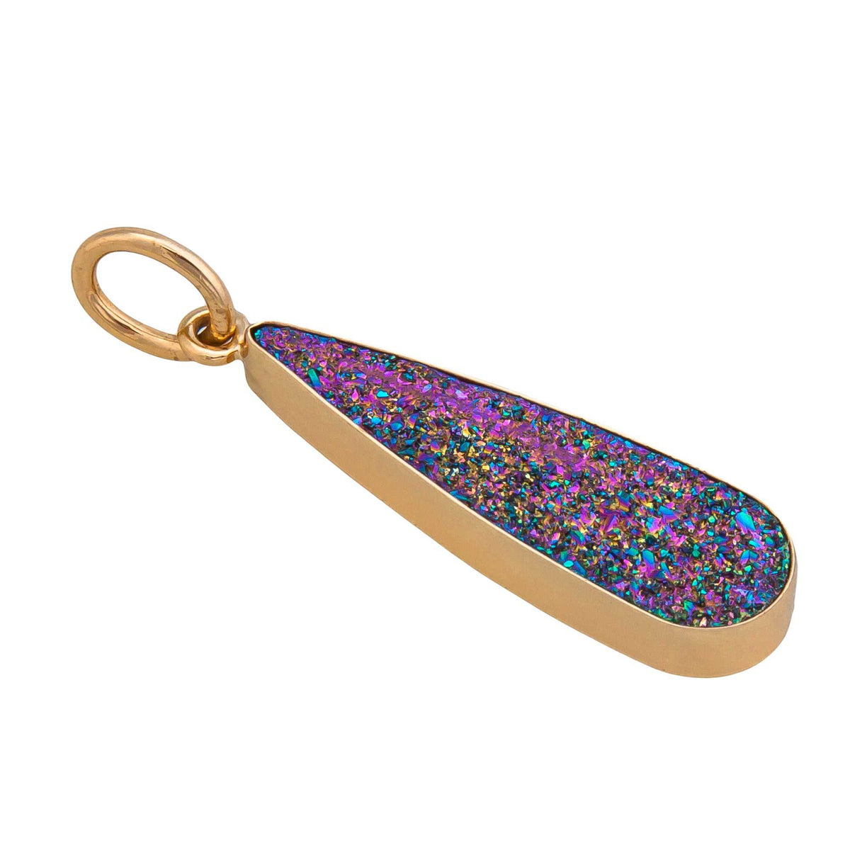 Alchemia Rainbow Druzy Teardrop Pendant | Charles Albert Jewelry