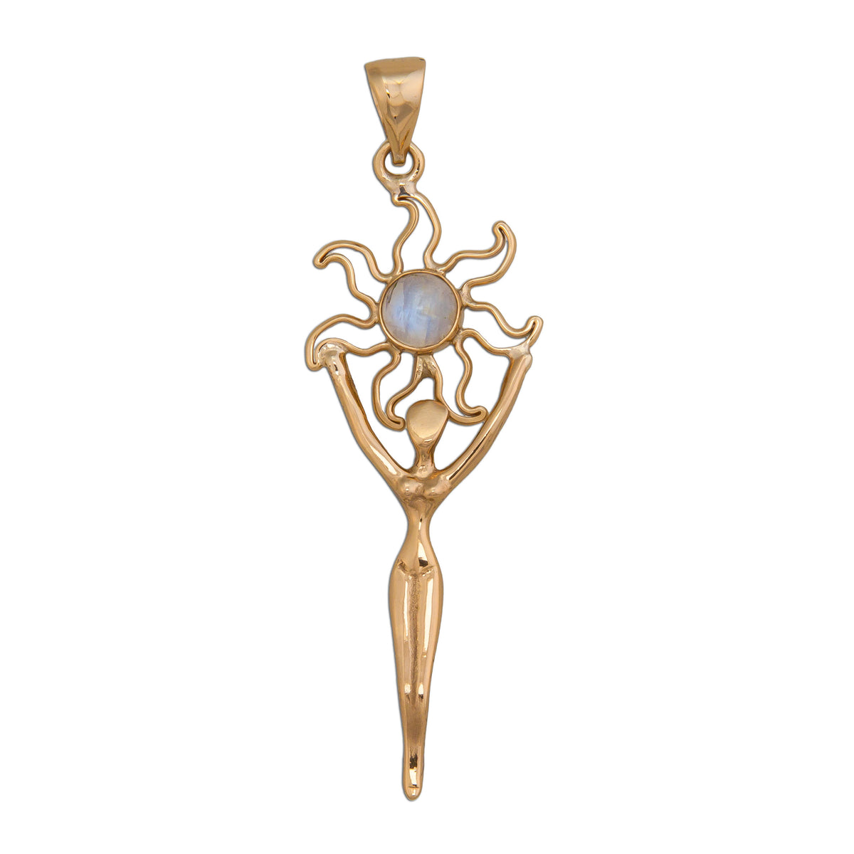 Alchemia Rainbow Moonstone Goddess Pendant | Charles Albert Jewelry