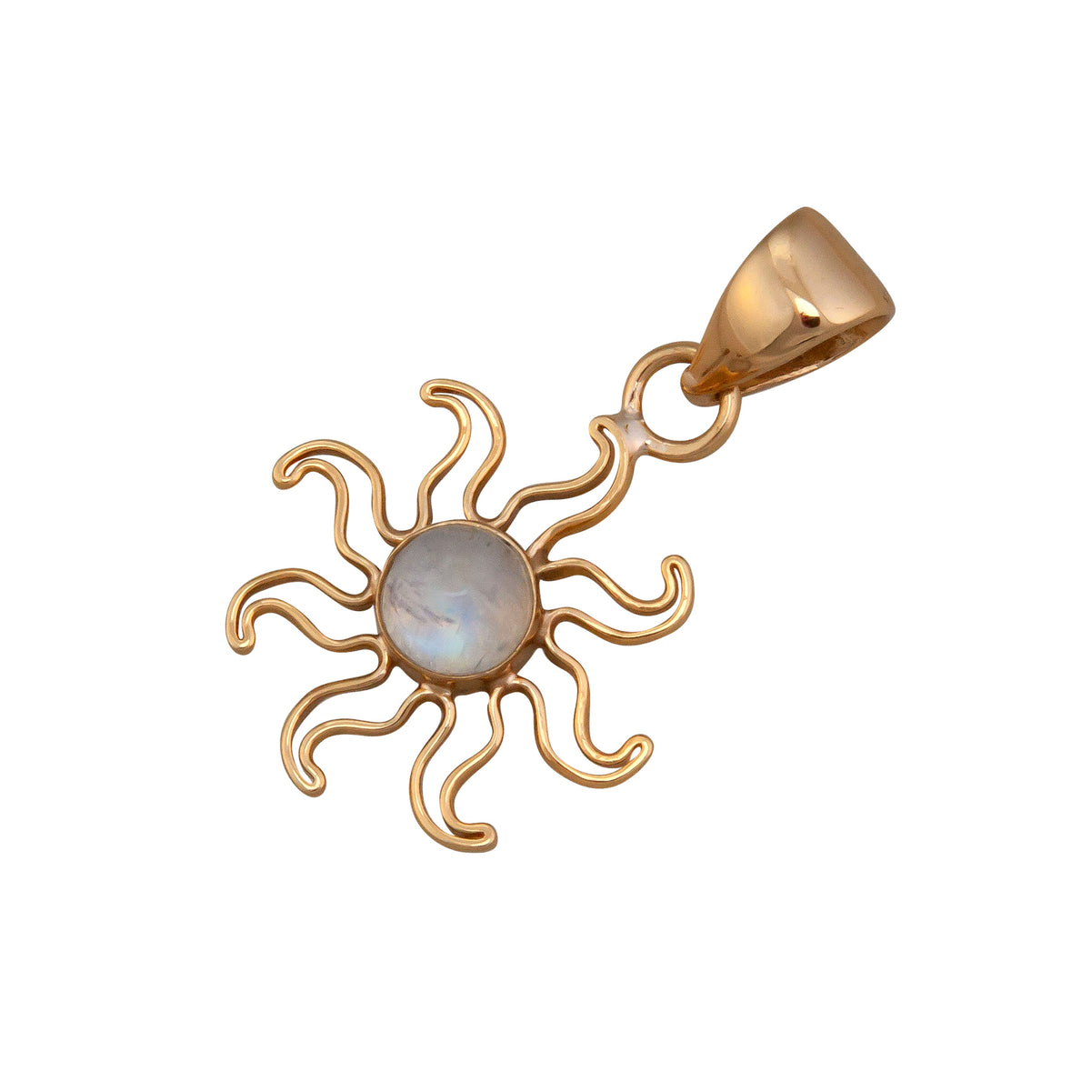 Alchemia Rainbow Moonstone Sun Pendant | Charles Albert Jewelry