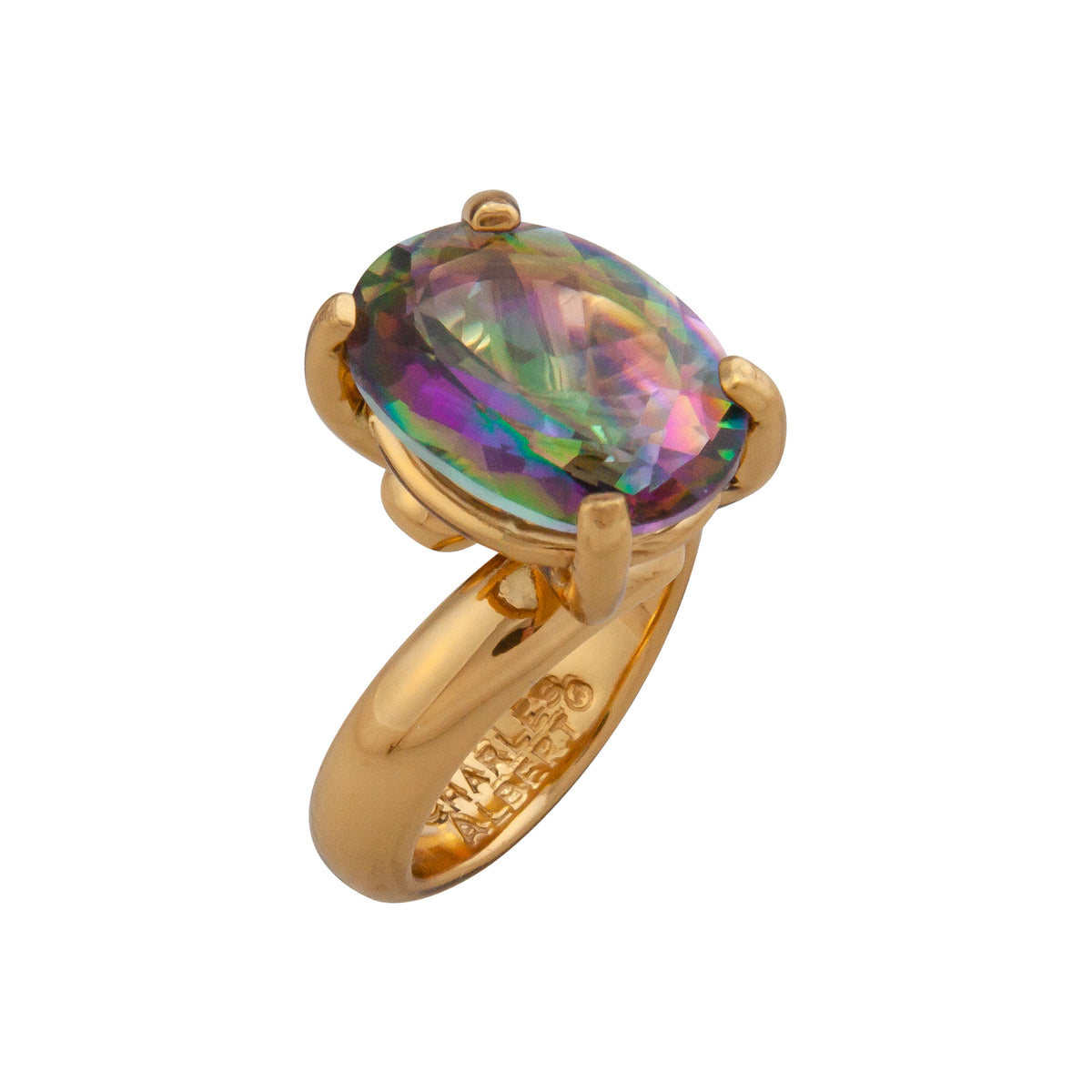 Alchemia Rainbow Mystic Quartz Oval Ring | Charles Albert Jewelry
