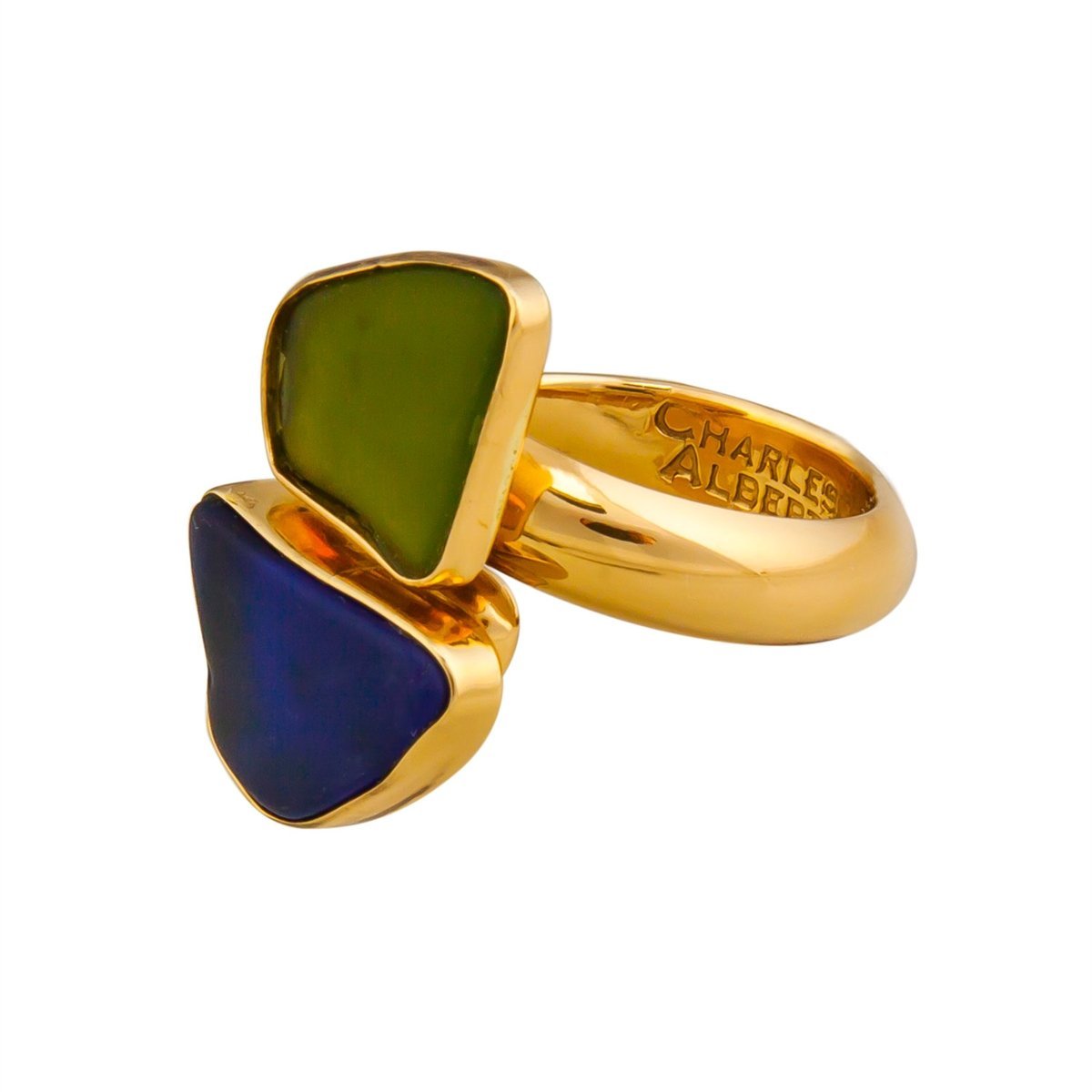 Alchemia Recycled Glass Bypass Adjustable Ring | Charles Albert Jewelry