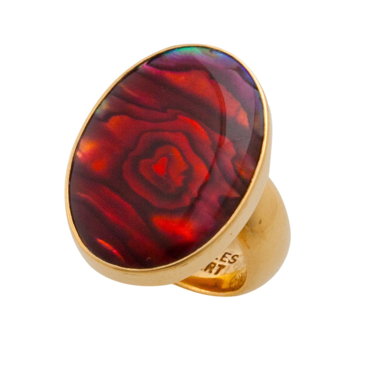 Alchemia Red Abalone Adjustable Ring | Charles Albert Jewelry