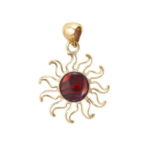 Alchemia Red Abalone Sun Pendant | Charles Albert Jewelry