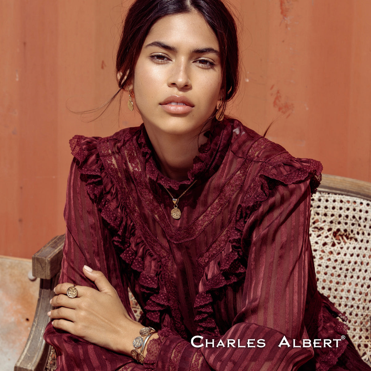 Alchemia Replica Spanish Coin Drop Earrings | Charles Albert Jewelry