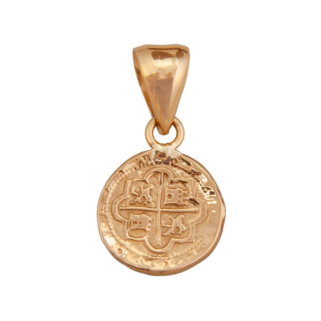 Spanish gold coin pendant deals
