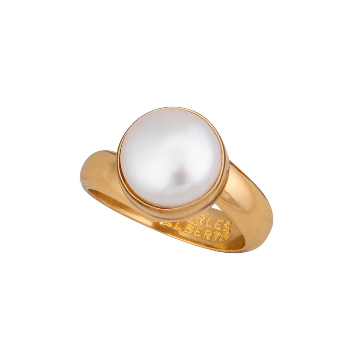 Alchemia Single Pearl Adjustable Ring | Charles Albert Jewelry