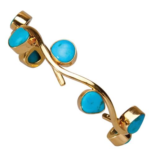 Alchemia Sleeping Beauty Turquoise Wave Cuff | Charles Albert Jewelry