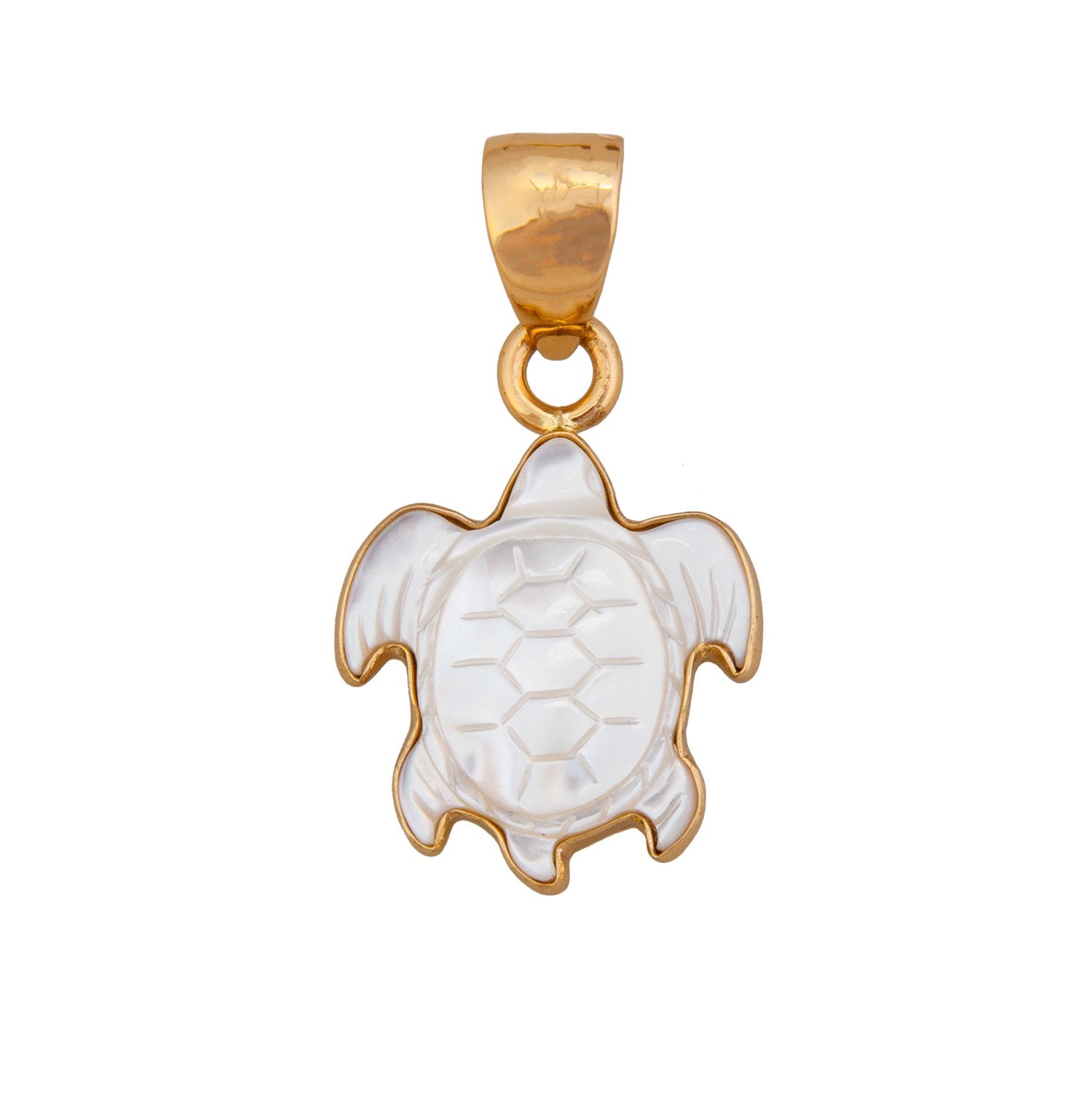 Alchemia Small Mother of Pearl Sea Turtle Pendant | Charles Albert Jewelry