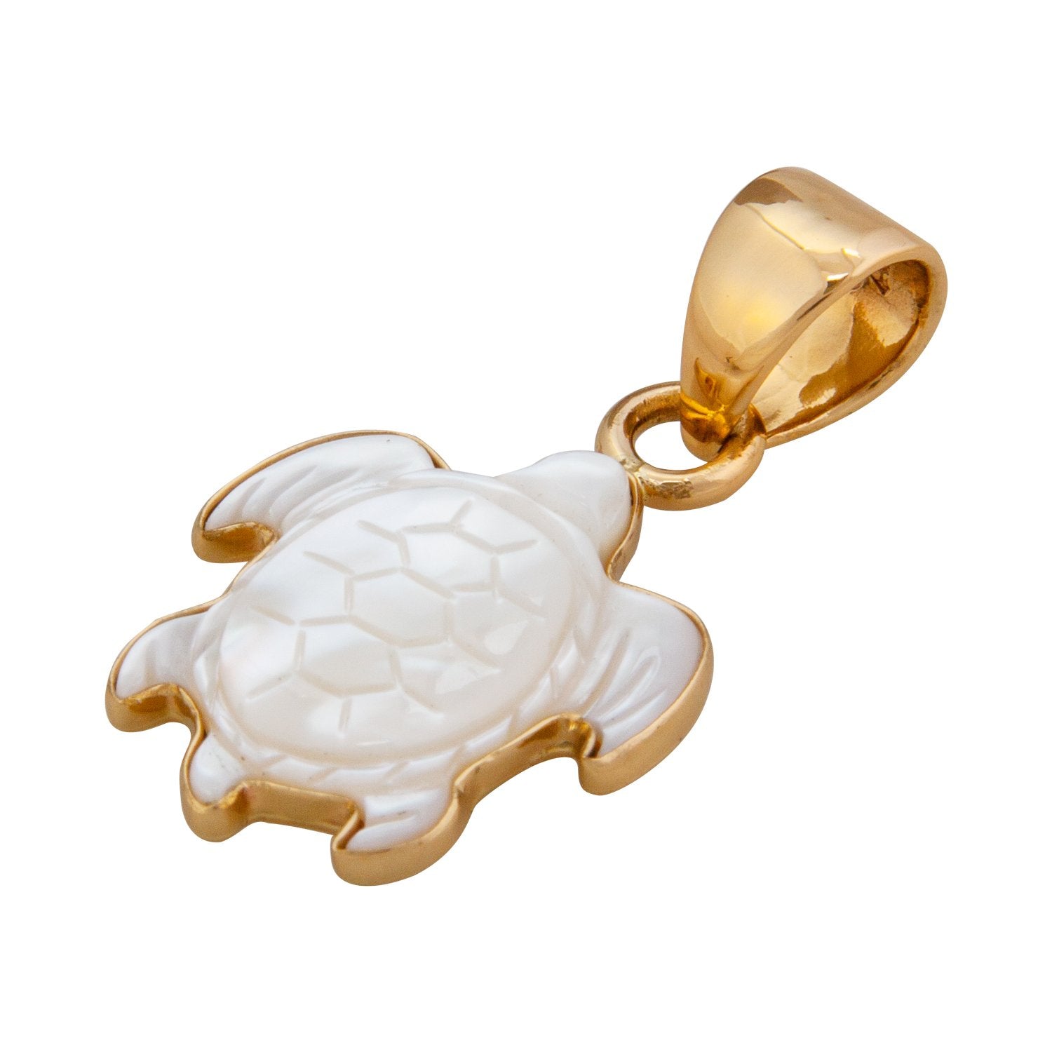 Alchemia Small Mother of Pearl Sea Turtle Pendant | Charles Albert Jewelry