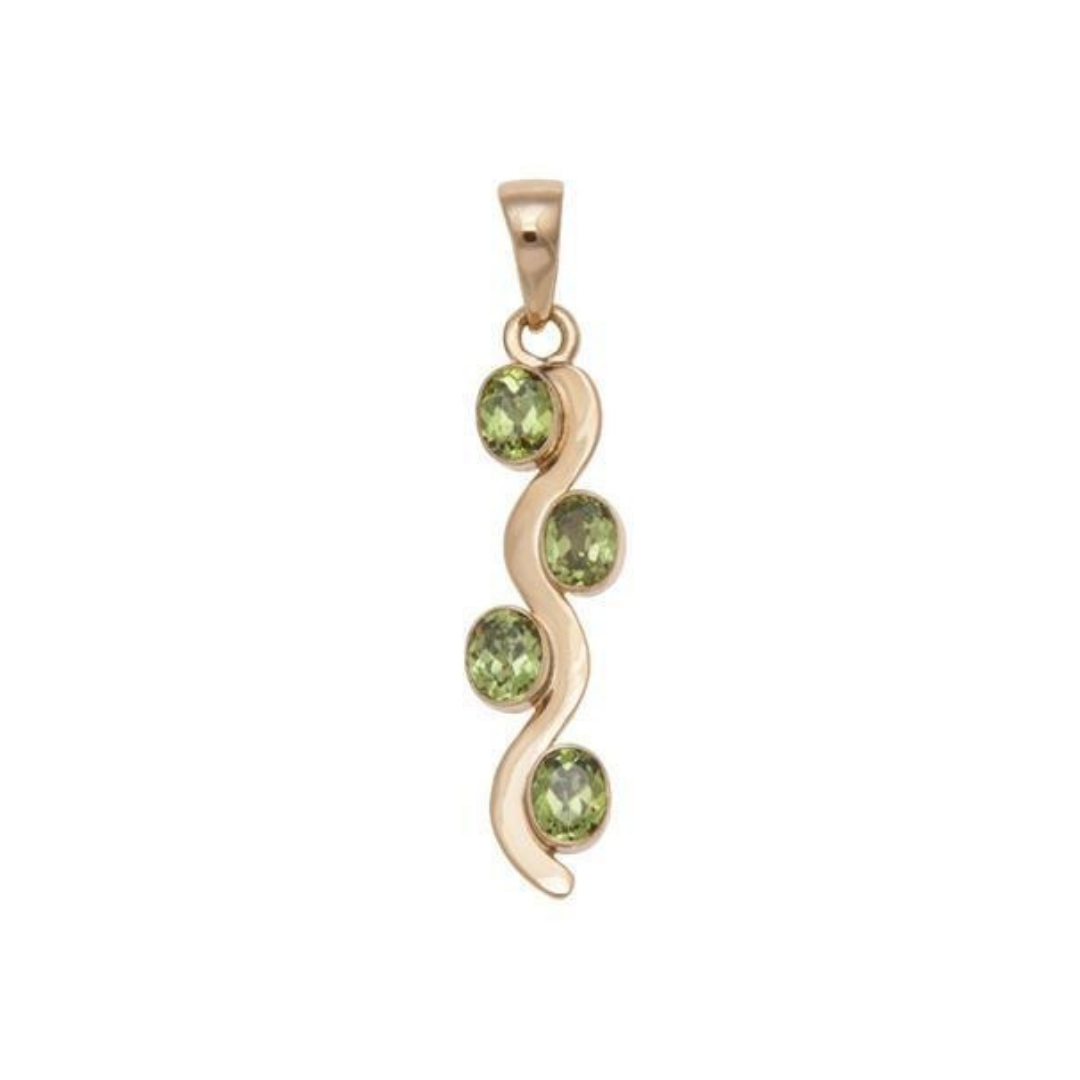 Alchemia Synthetic Peridot Wave Pendant | Charles Albert Jewelry