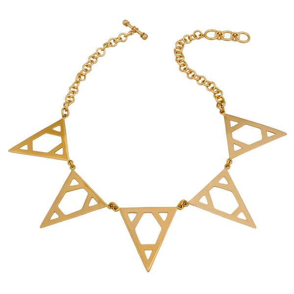 Alchemia Twin Pyramid Necklace - Charles Albert Inc