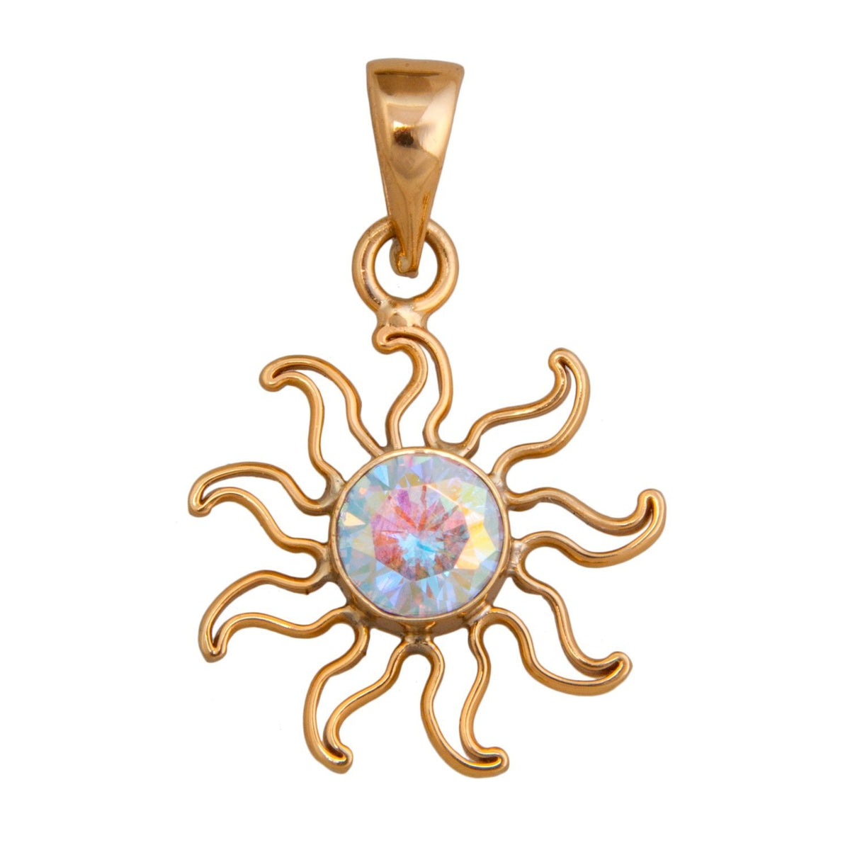 Alchemia You Warm My Soul Mercury Mist CZ Sun Pendant | Charles Albert Jewelry